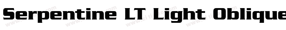 Serpentine LT Light Oblique字体转换